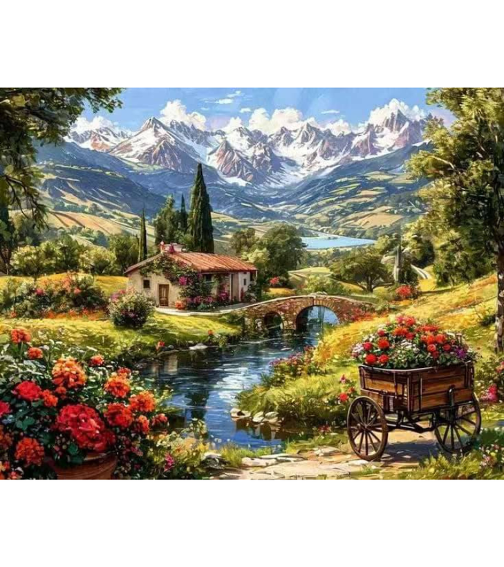نقاشی الماسی بومی ۴۰ در ۵۰ طرح مزرعه