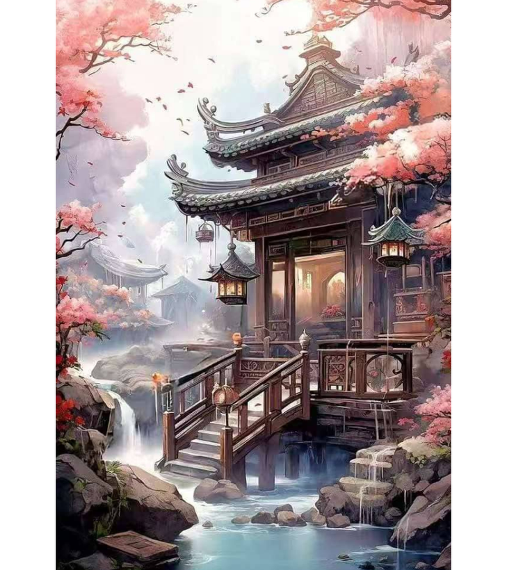 نقاشی الماسی بومی ۴۰ در ۵۰ طرح ژاپن