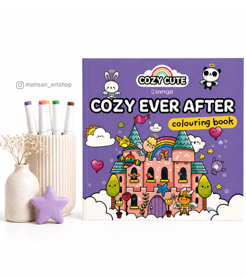 دفتر رنگ آمیزی cozy ever after با ۴۸ طرح