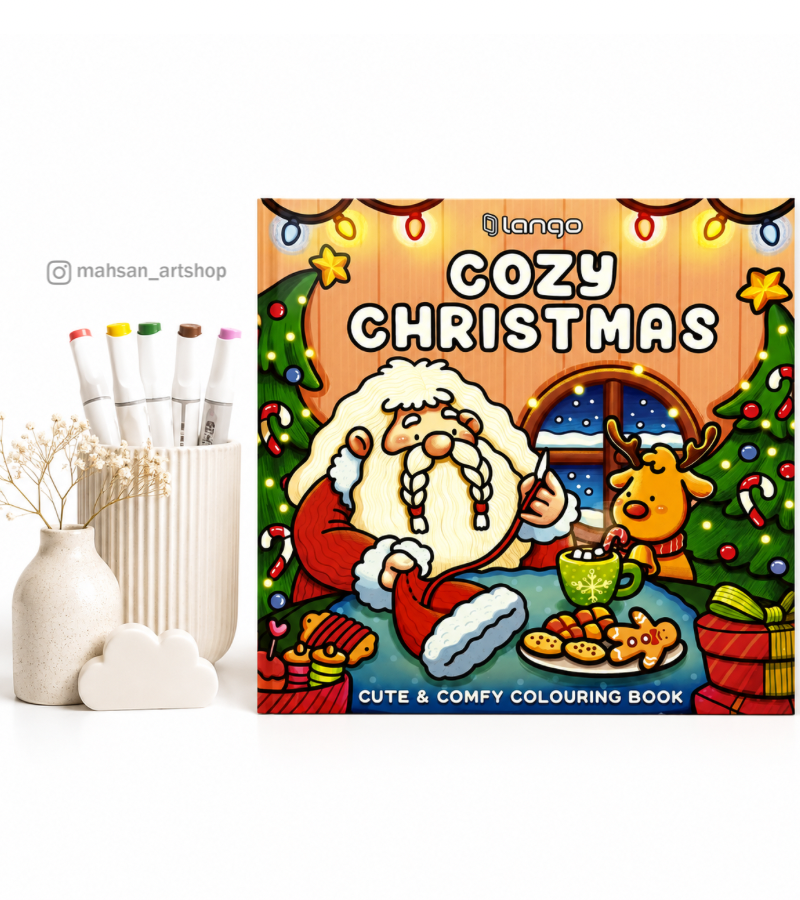 دفتر رنگ آمیزی cozy Christmas با ۴۸ طرح