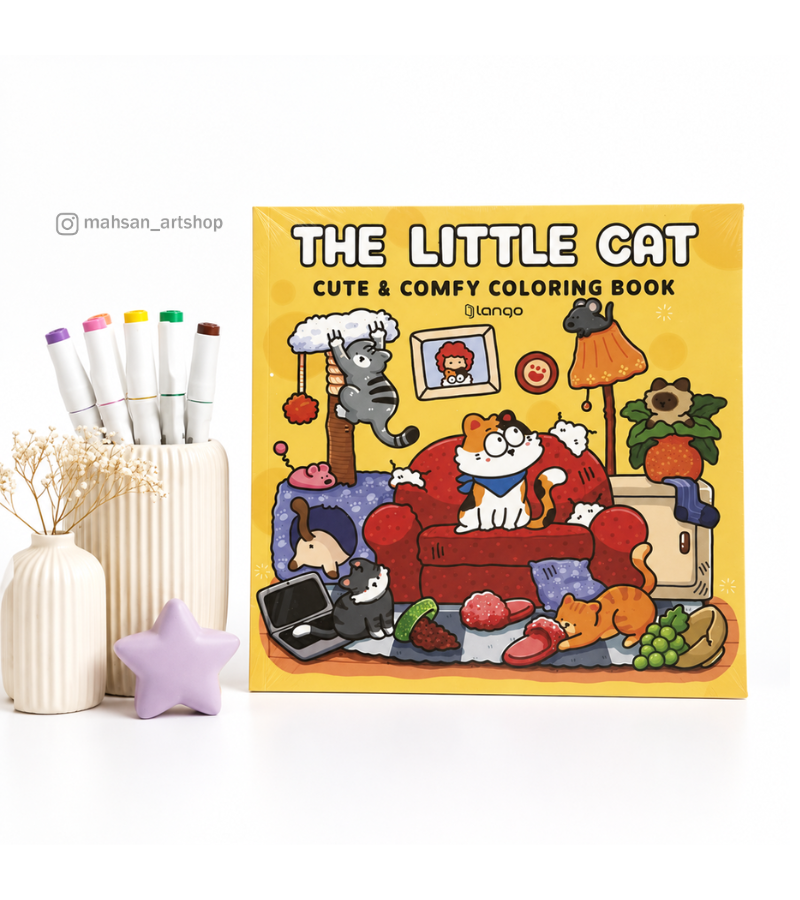 دفتر رنگ آمیزی The little cat با ۴۸ طرح