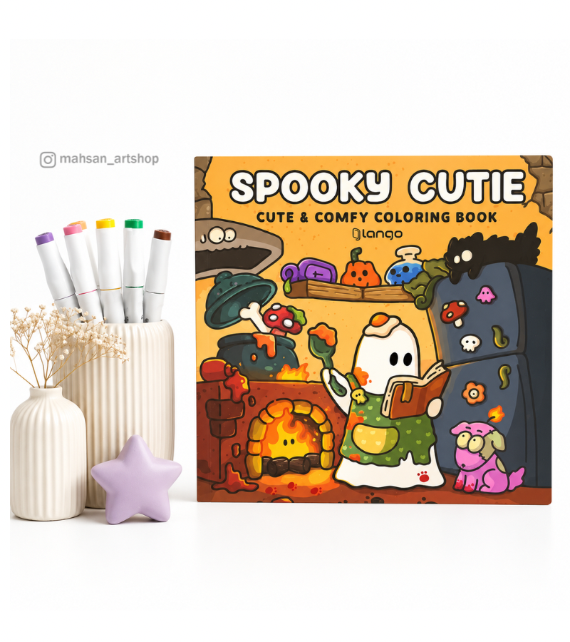 دفتر رنگ آمیزی spooky cutie با ۴۸ طرح