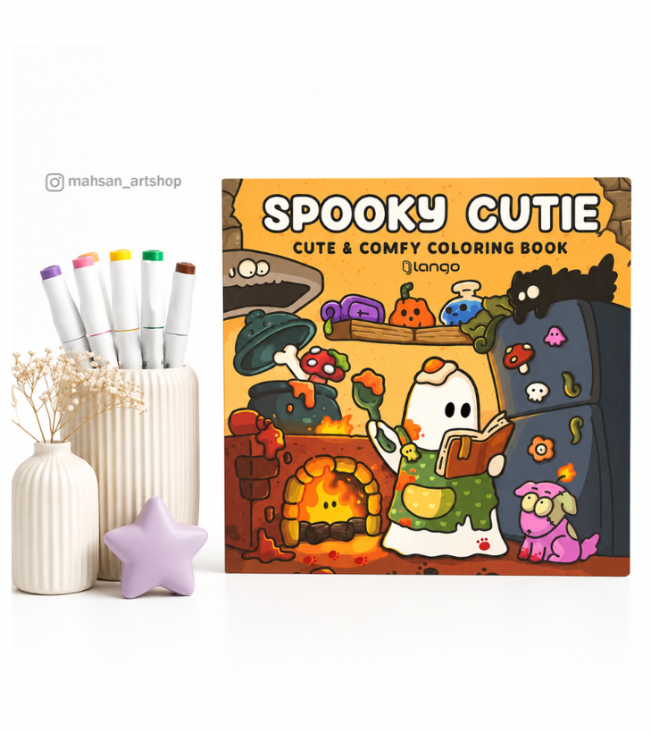 دفتر رنگ آمیزی spooky cutie با ۴۸ طرح